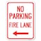 Signmission No Parking Fire Lane W/ Left Arrow Heavy-Gauge Alum Rust Proof Parking Sign, 18" x 24", A-1824-23736 A-1824-23736 - alternate 1